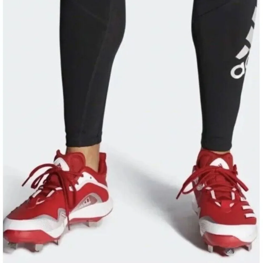 Men's Adidas‎ Icon 6 Bounce Baseball Cleats, Red/White, Size 15, FV9354